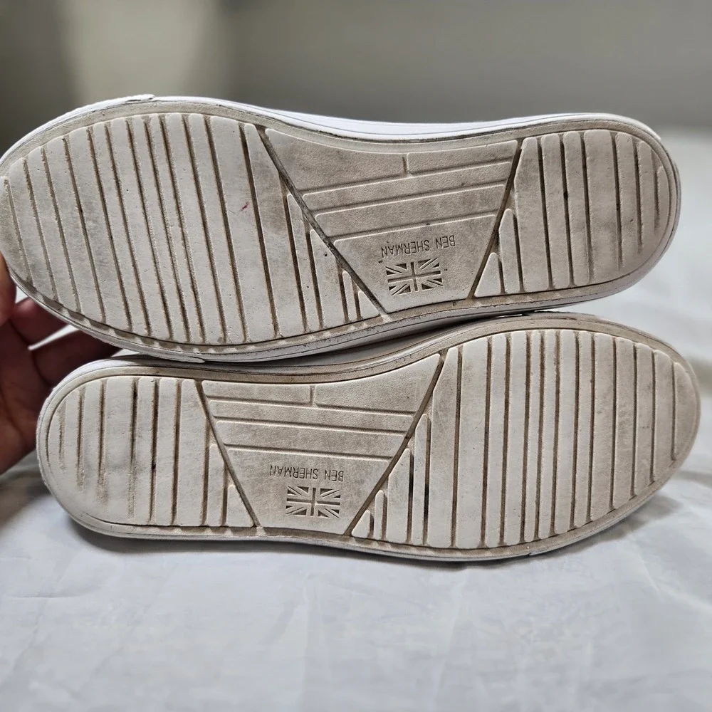 Ben Sherman Sneakers Mens 9 Gray Lace Up Rubber Outsole Canvas Low Top Casual